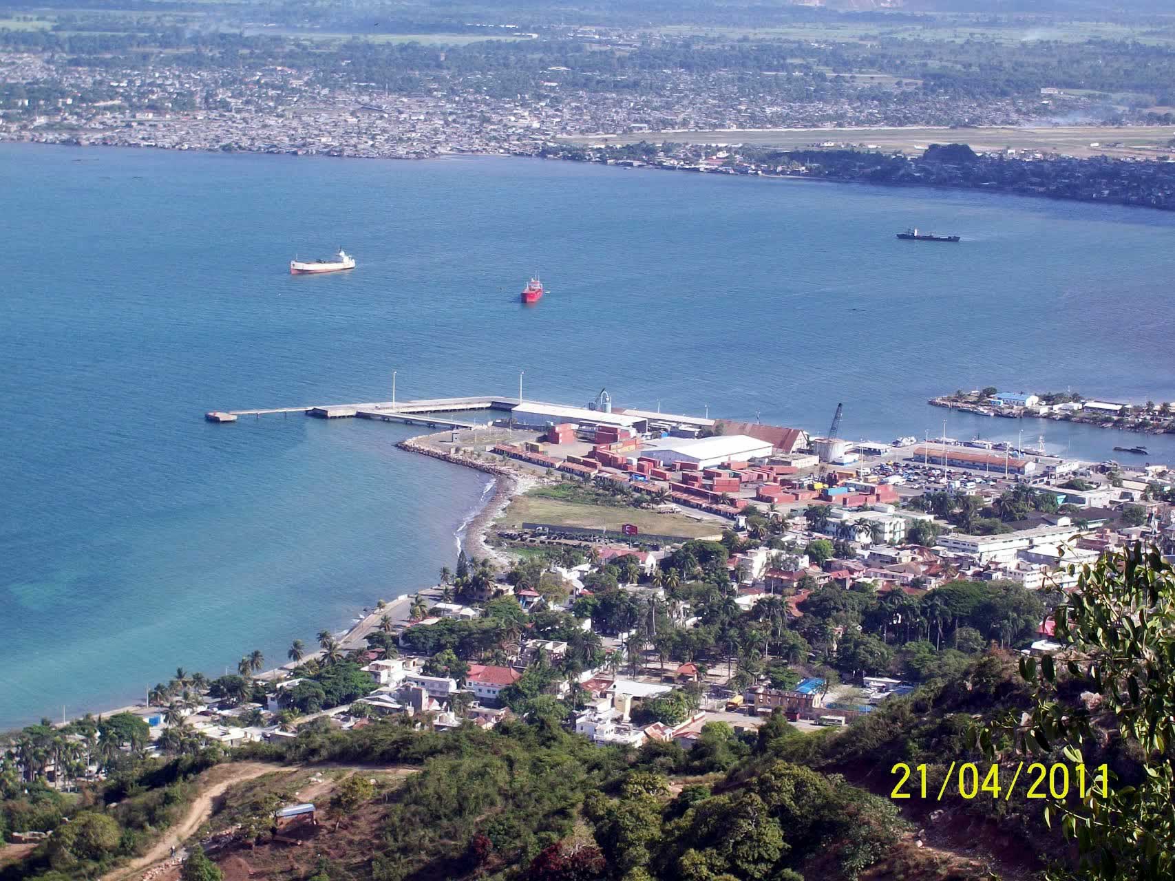 Aerial view of the port